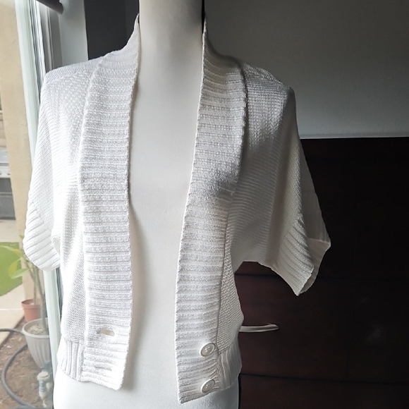 Worthington Cream Buttoned Cardigan - Picture 7 of 9